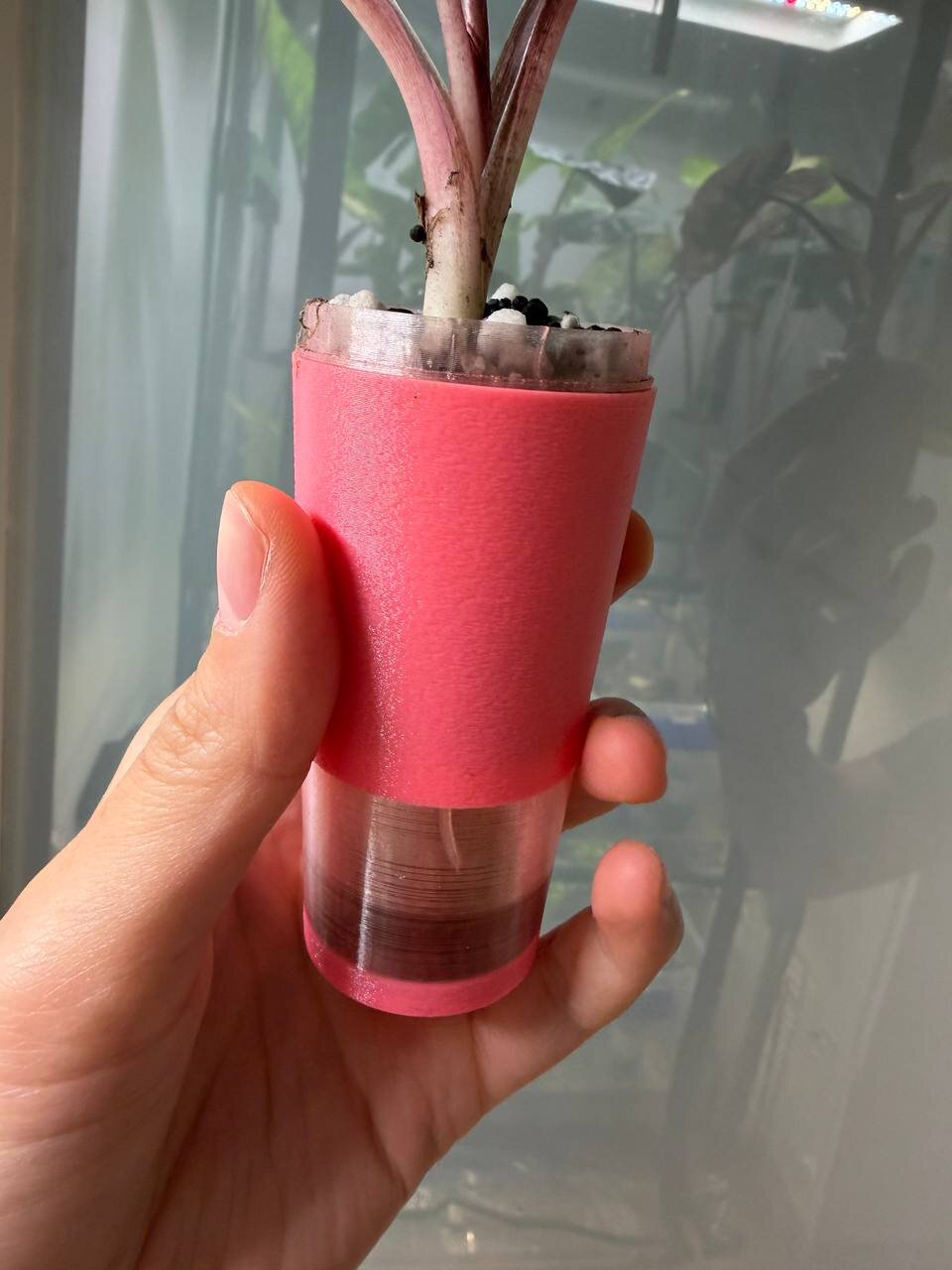 Mini maceta autorriego rosa (foto 4) — Marina's Jungle Gems